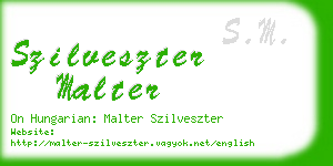 szilveszter malter business card